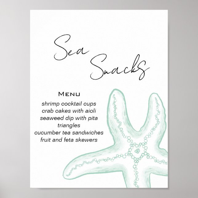 Sea You Soon Baby Shower Matbuffé Poster (Framsidan)