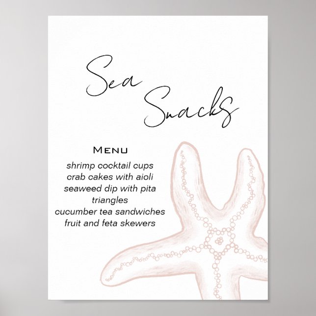 Sea You Soon Baby Shower Matbuffé Poster (Framsidan)