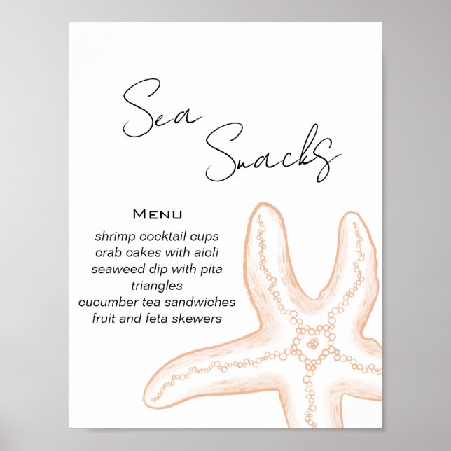Sea You Soon Baby Shower Matbuffé Poster (Framsidan)