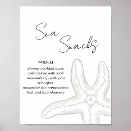 Sea You Soon Baby Shower Matbuffé Poster