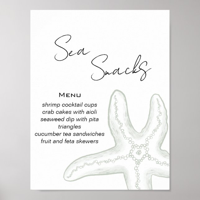 Sea You Soon Baby Shower Matbuffé Poster (Framsidan)