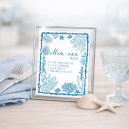 Sea You Soon Baby Shower Mom-osa Bar Poster