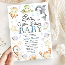 Sea You Soon Baby Shower Ocean Könsneutral