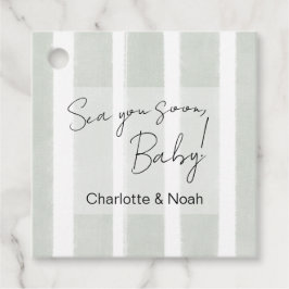 Sea You Soon Baby Shower Randig Gåvor Etiketter