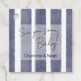 Sea You Soon Baby Shower Randig Gåvor Etiketter