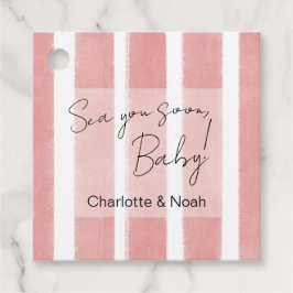 Sea You Soon Baby Shower Randig Gåvor Etiketter