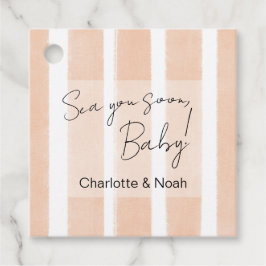 Sea You Soon Baby Shower Randig Gåvor Etiketter
