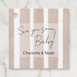 Sea You Soon Baby Shower Randig Gåvor Etiketter