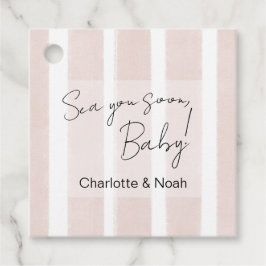 Sea You Soon Baby Shower Randig Gåvor Etiketter
