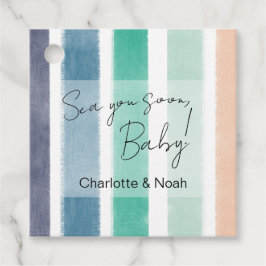 Sea You Soon Baby Shower Randig Gåvor Etiketter