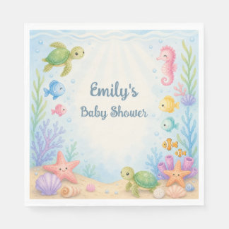 Sea You Soon Baby Shower Servetter