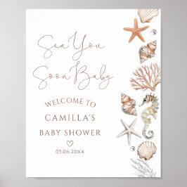 Sea You Soon Baby Shower Welcome Poster