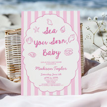 Sea You Soon, Baby Snigelskal Strand Baby Shower