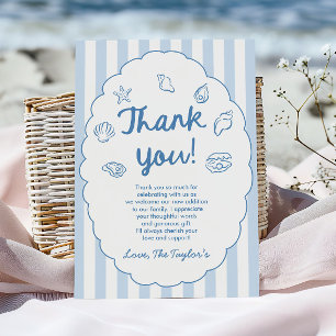 Sea You Soon, Baby Snigelskal Strand Baby Shower Tack Kort