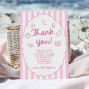 Sea You Soon, Baby Snigelskal Strand Baby Shower Tack Kort