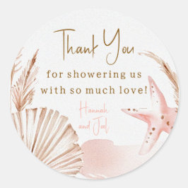 Sea You Soon Baby Thank You Favour Sticker Runt Klistermärke
