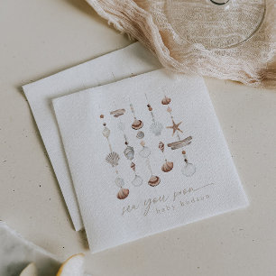Sea You Soon Boho Beach Baby Shower Pappersservett