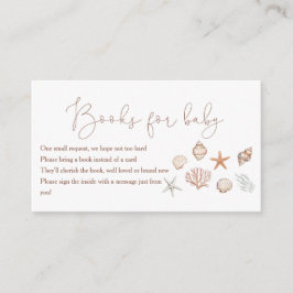 Sea You Soon Coastal Baby Shower Bokar för Baby Tilläggskort