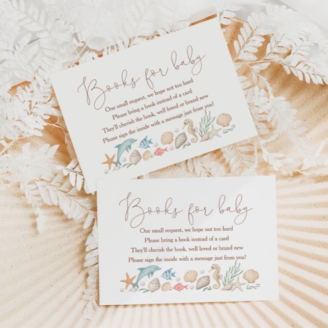 Sea You Soon Coastal Baby Shower Books For Baby Tilläggskort (Skapare uppladdad)