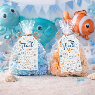 Sea You Soon Coastal Baby Shower Thank You Gift Presentetikett