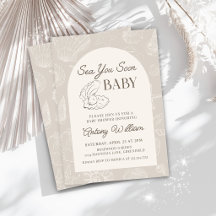 Sea You Soon Kust Baby Shower Inbjudan