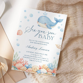 Sea You Soon Kust Ocean Baby Shower Inbjudningar