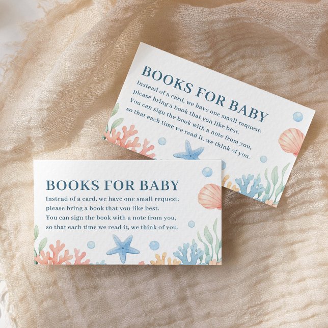 Sea You Soon Ocean Baby Shower Böcker För Bebis Tilläggskort (Skapare uppladdad)