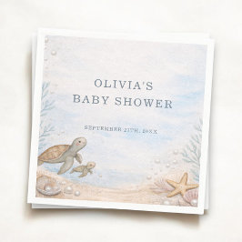 Sea You Soon Ocean Baby Shower-fest Pappersservett