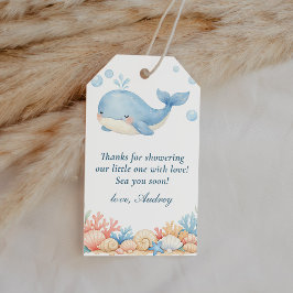 Sea You Soon Ocean Baby Shower Tacksamhetspresent Presentetikett