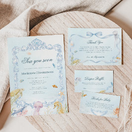 Sea You Soon Rococo Baby Shower Inbjudningar