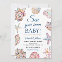 Sea You Soon Snigelskald Invitation