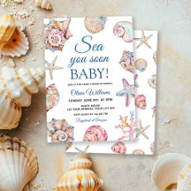 Sea You Soon Snigelskald Invitation