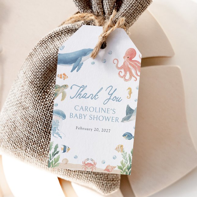 Sea You Soon Under the Sea Baby Shower Presentetikett (Skapare uppladdad)