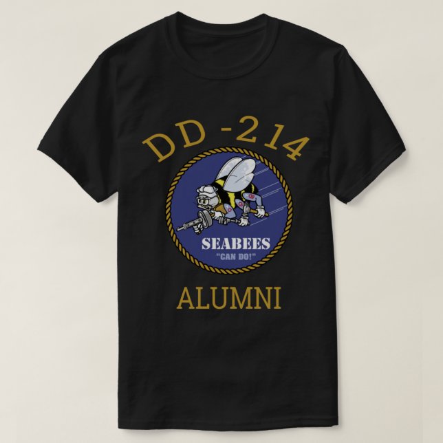 Seabees Shirt DD 214 Alumni T Shirt Long Slee (Design framsida)