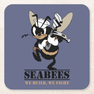 Seabees som vi bygger oss, slåss den pappra underlägg papper kvadrat