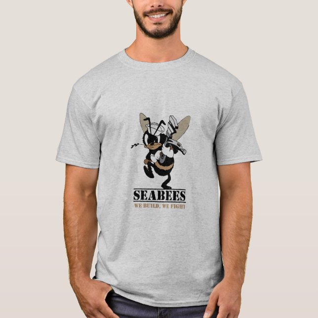 Seabees som vi bygger oss, slåss manar skjorta tröja (Framsida)