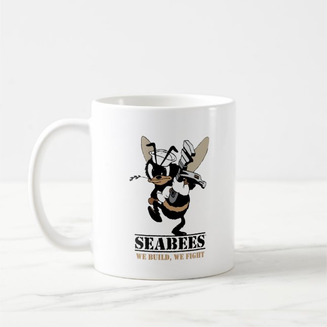 Seabees som vi bygger oss, slåss muggen kaffemugg (Vänster)