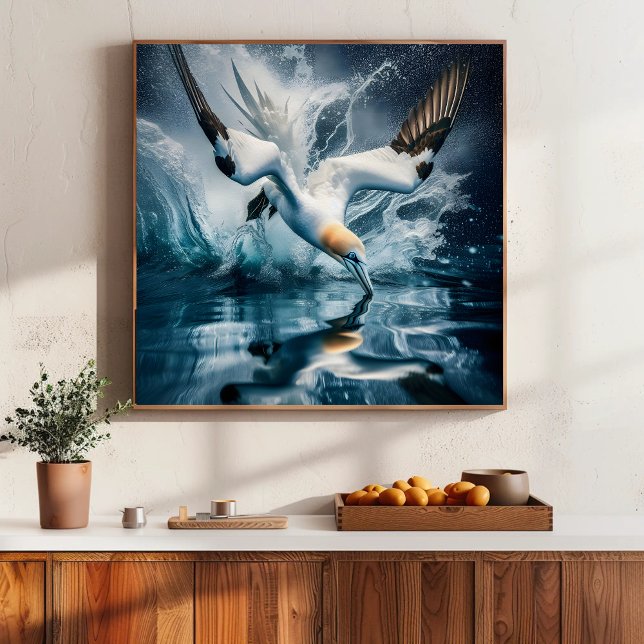 Seabird Gannet Coastal Nature Photography Art Poster (Skapare uppladdad)