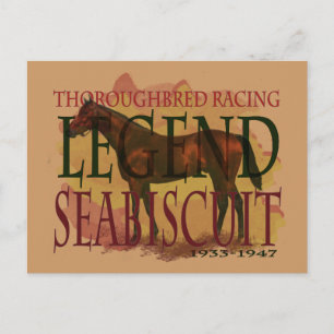 Seabiscuit - Thoroughborn Tävla Legend Vykort