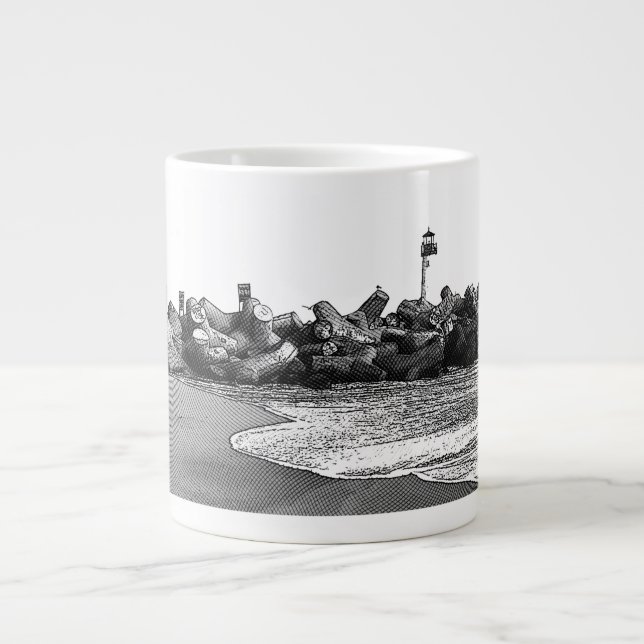 Seabright Beach, Santa Cruz 20 oz Jumbo Mugg (Framsidan)