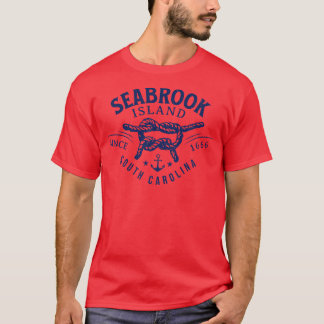 Seabrook Island SC Rope Knot Summertime Vacations T Shirt
