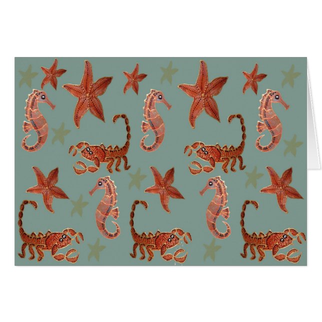 Seacreatures Hälsningskort (Framsidan Horizontal)