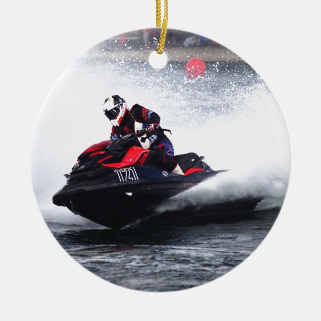 Seadoo mästerskaptävla julgransprydnad keramik (Framsidan)