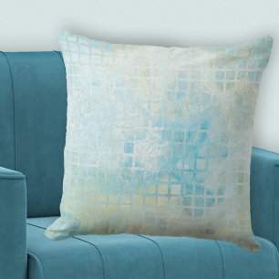Seafoam Abstrakt Kontrollerad Mönster Pillow Kudde
