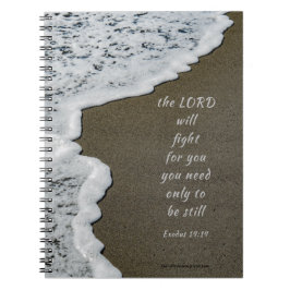 Seafoam Beach Bible Verse 8x6 Spiral bärbar dator Anteckningsbok