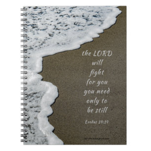 Seafoam Beach Bible Verse 8x6 Spiral bärbar dator Anteckningsbok
