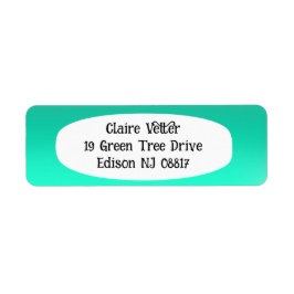 Seafoam Fade Returadress Etikett