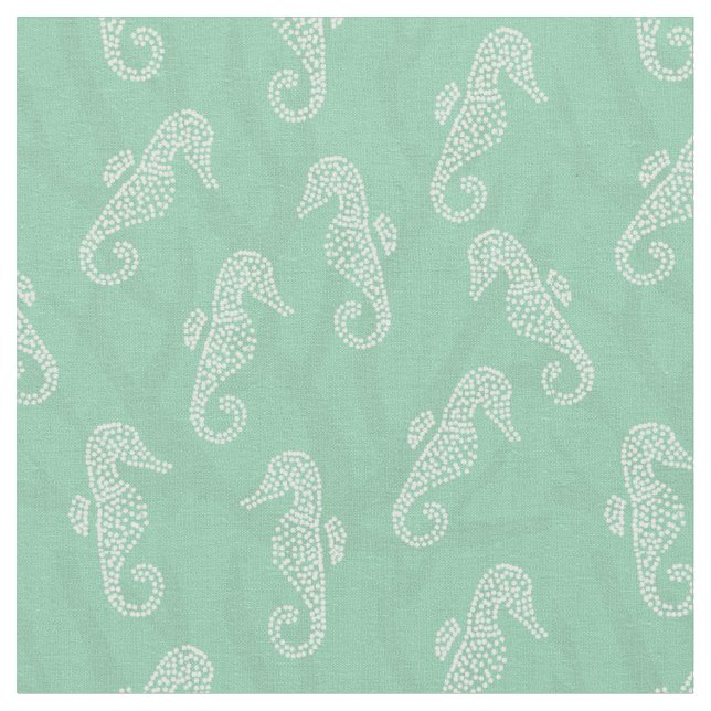 Seafoam för Seahorse för korallrev kust- grönt Tyg (Närbild)