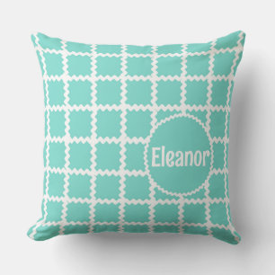 Seafoam Girls Pillow med Vintage Ric Rac Kudde