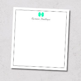 Seafoam Green Bow Border Script Custom Name Script Anteckningsblock